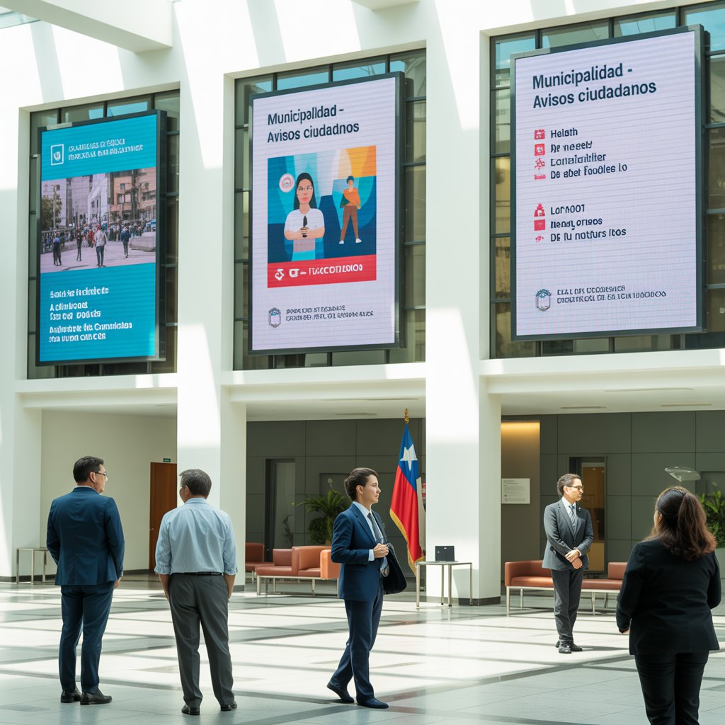 Información municipal en pantallas